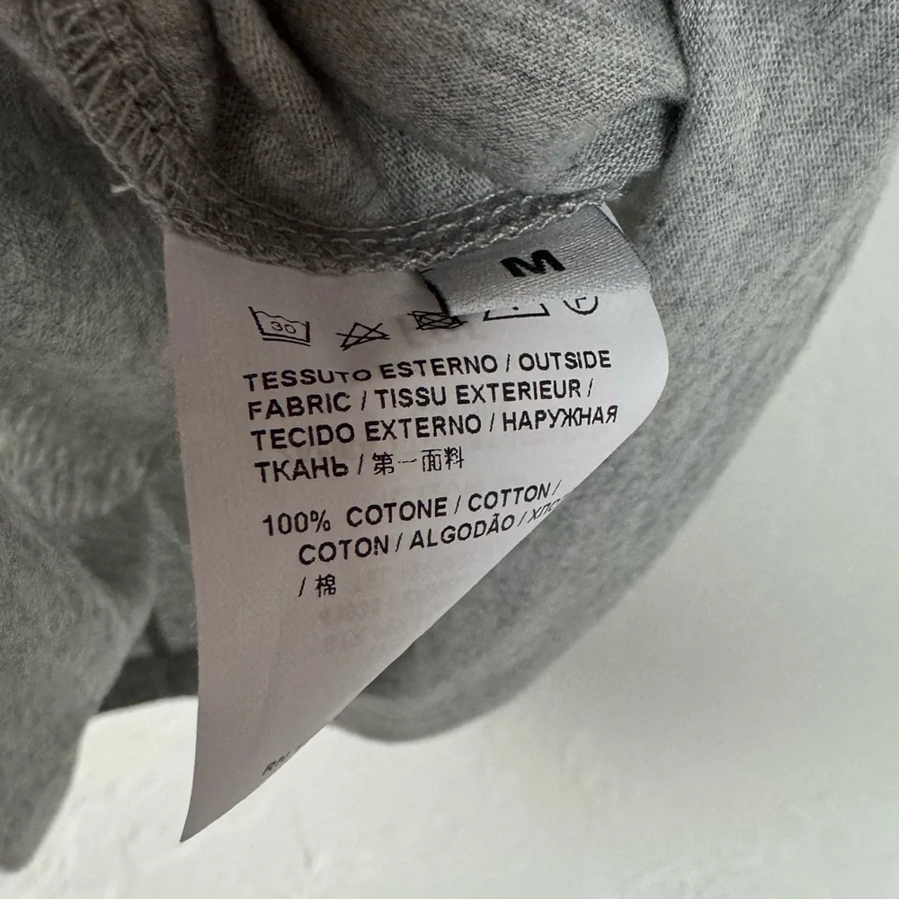 Pinko Italy Shirt Knit Top Tee Zafira Jersey Heather Marled Light Grey Puff - Picture 9 of 9